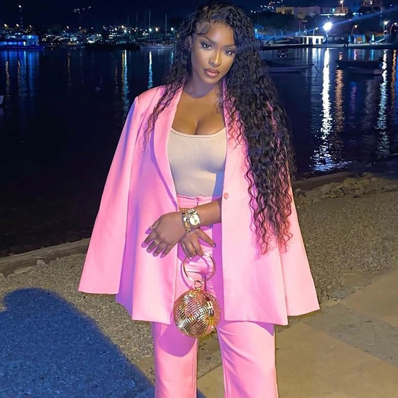 Fashion Nova Here For It Blazer- Oversized Bubblegum Pink Jacket - Picture 5 of 5